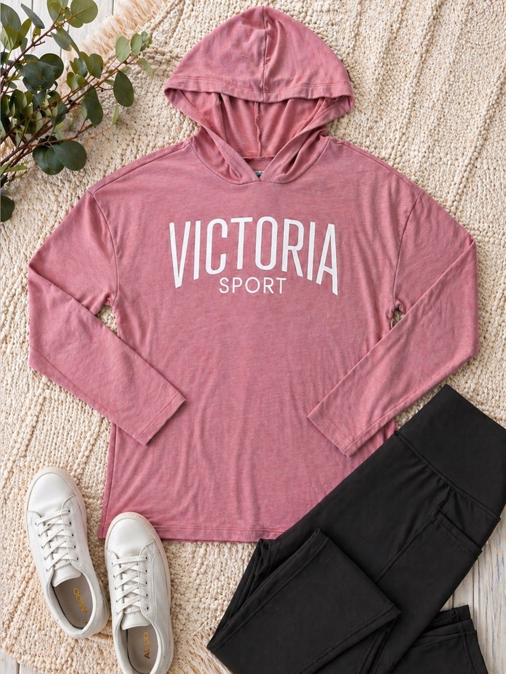 Victoria’s Secret VSX Victoria Sport Pink Lightweight Hoodie Pullover Small - Picture 2 of 14